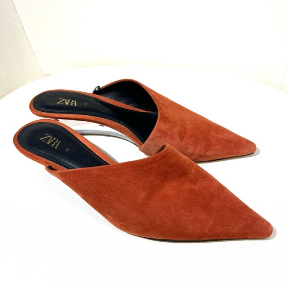 Zara Suede Mules - Picture 1 of 6